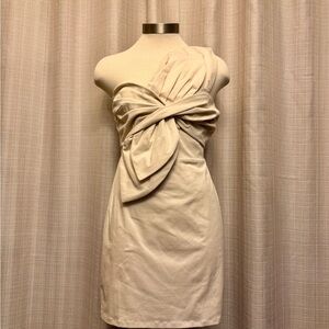 Knotted Flower Bow Mini Dress